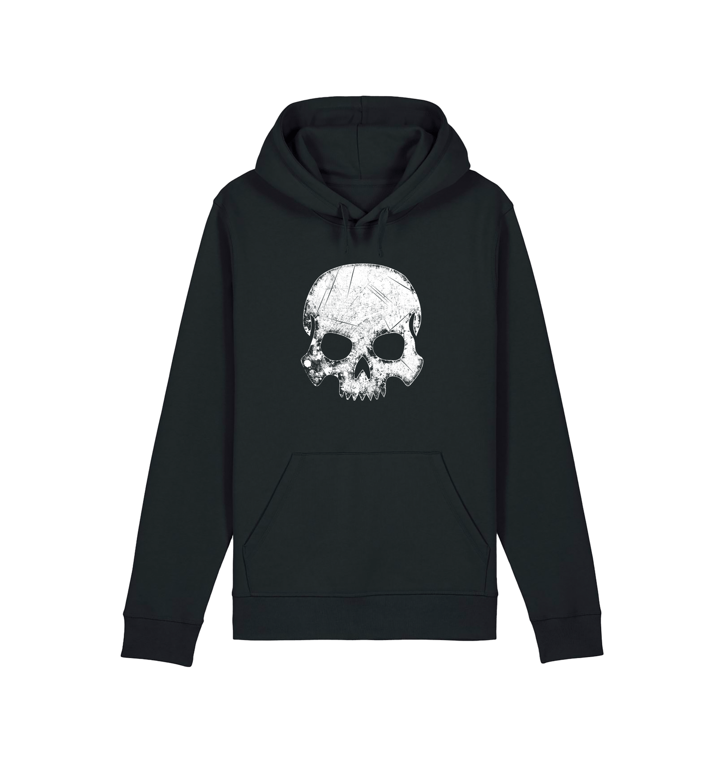 Black Printed Hoody Front