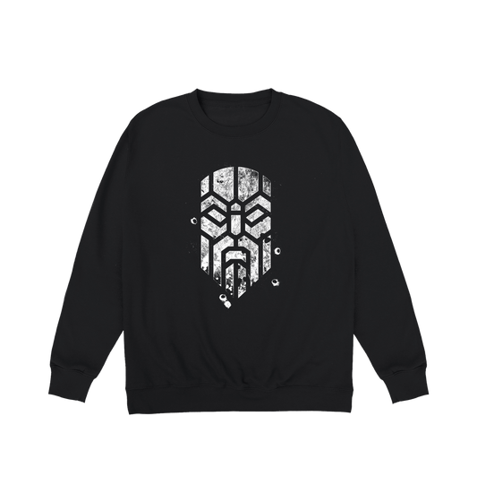 Deep Black Printed Sweater