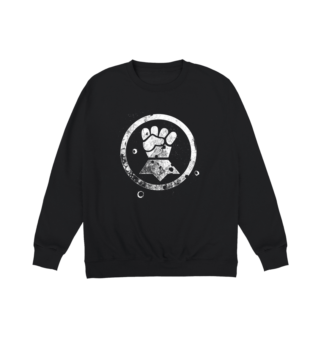 Deep Black Printed Sweater