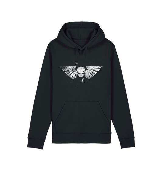 Black Printed Hoody Front