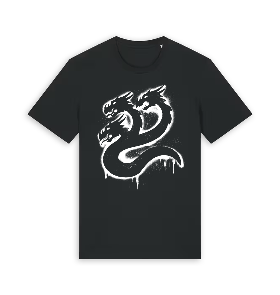 Black Printed T-shirt Front