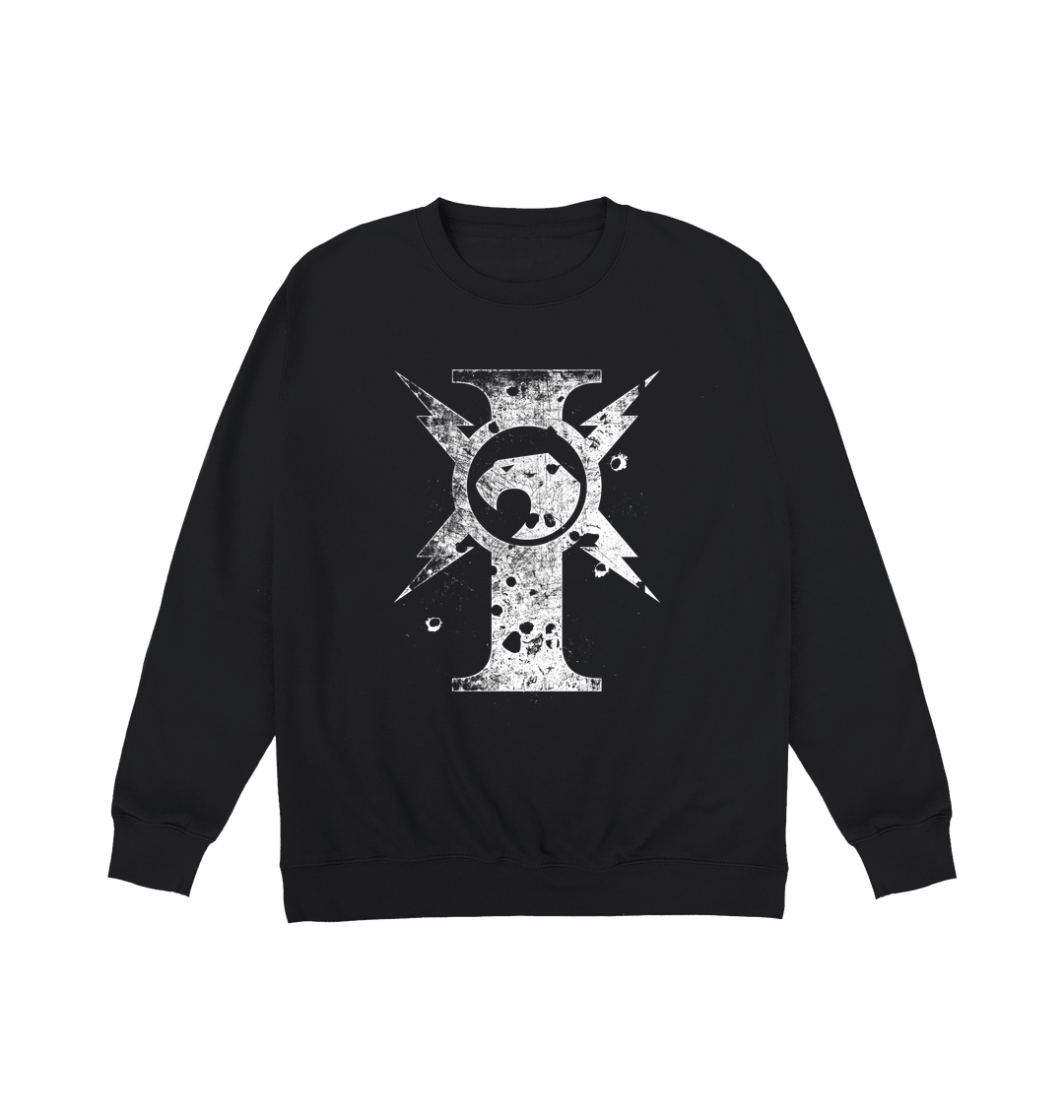 Deep Black Printed Sweater