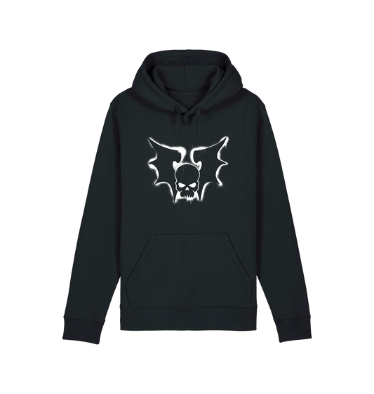 Black Printed Hoody Front