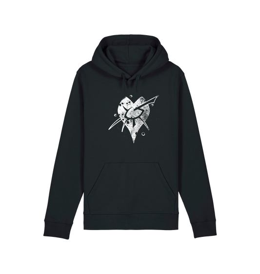 Black Printed Hoody Front