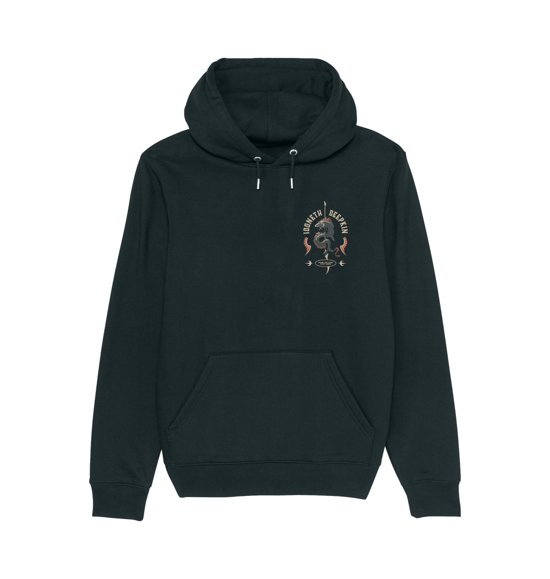 Black Printed Sweater Front