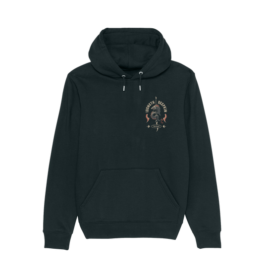 Black Printed Sweater Front