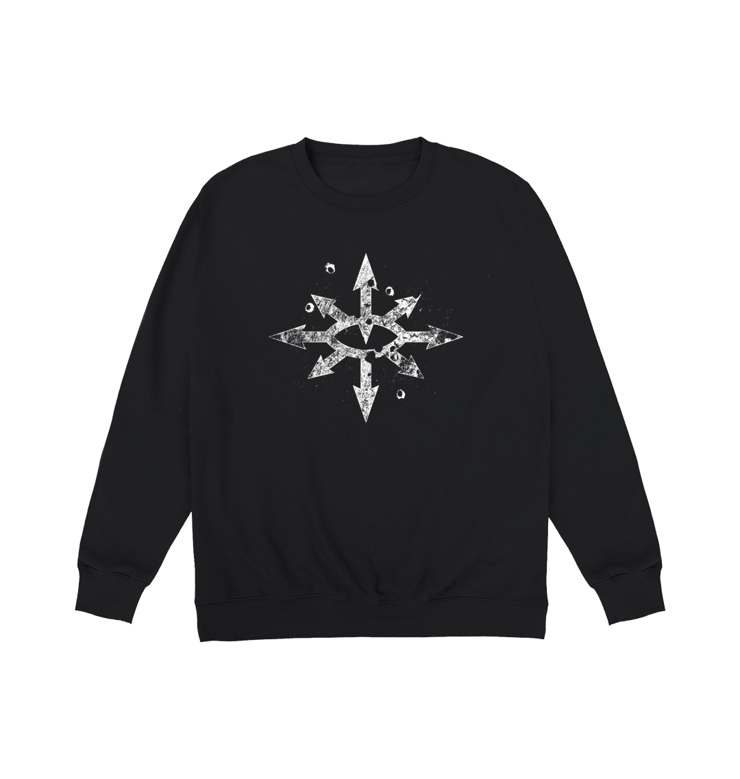 Deep Black Printed Sweater