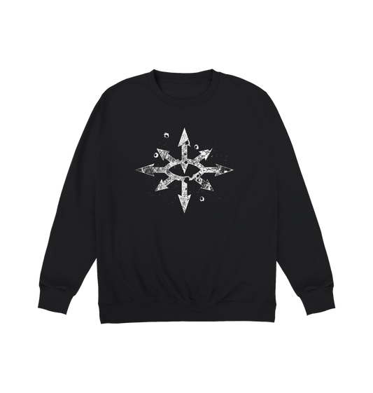 Deep Black Printed Sweater