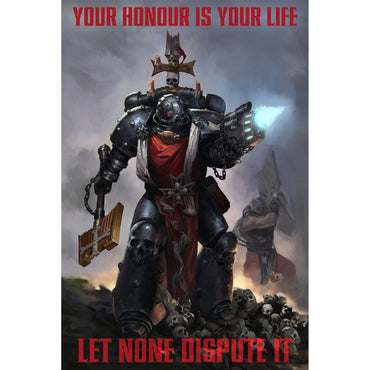 Black Templars Grimaldus Quote Poster
