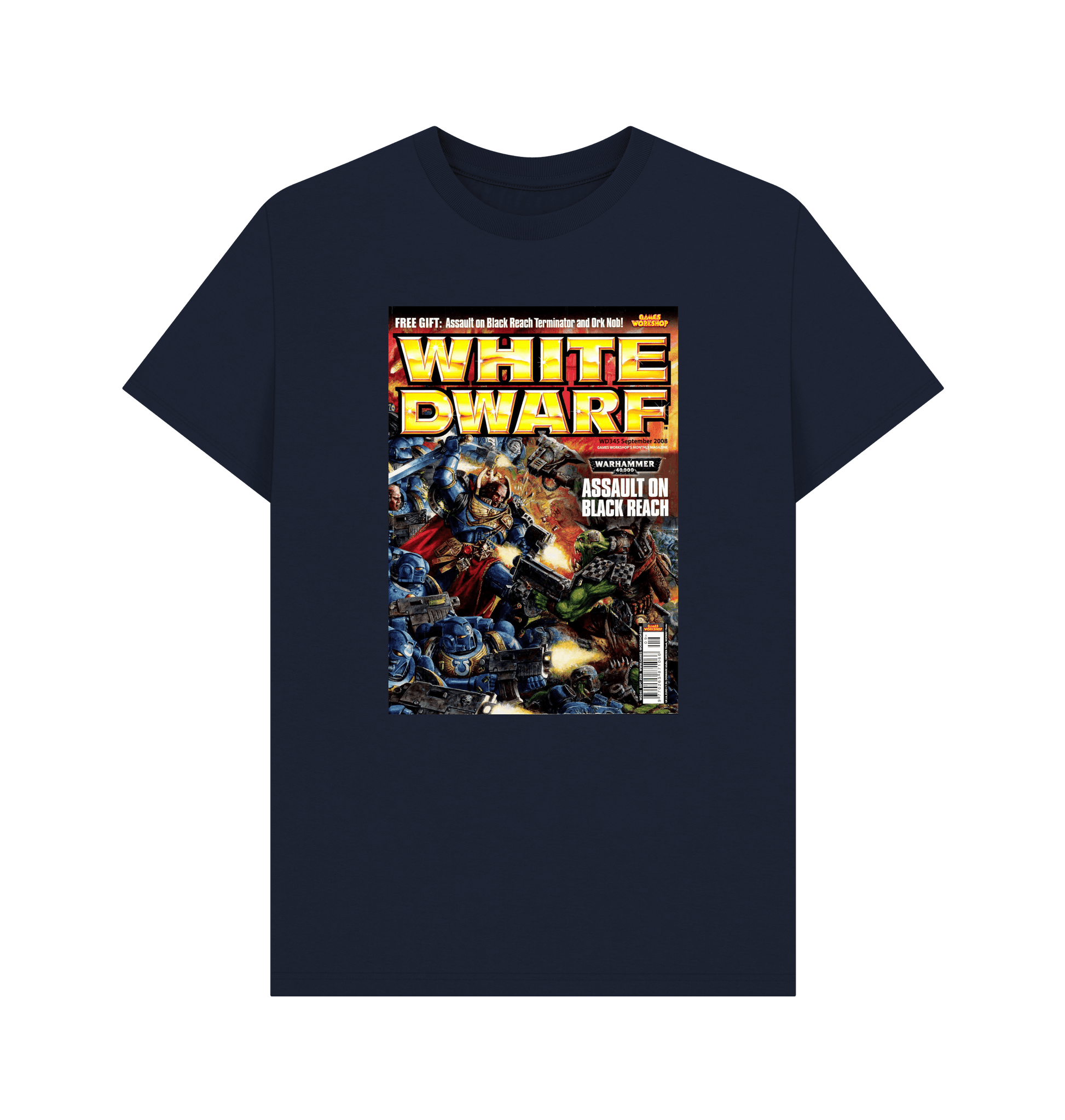 Navy Blue White Dwarf Issue 345 T Shirt