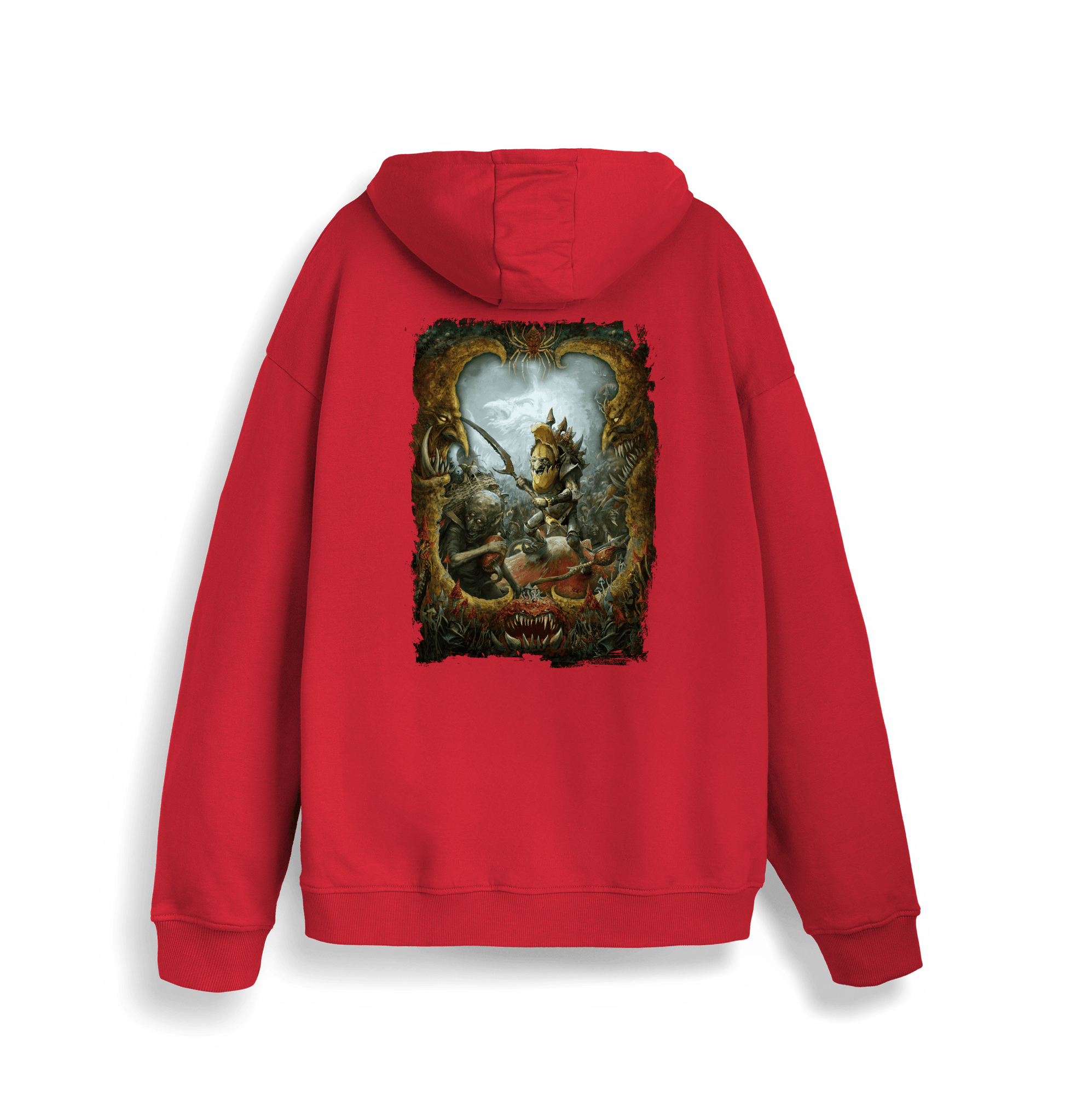 Red Printed Sweater Back