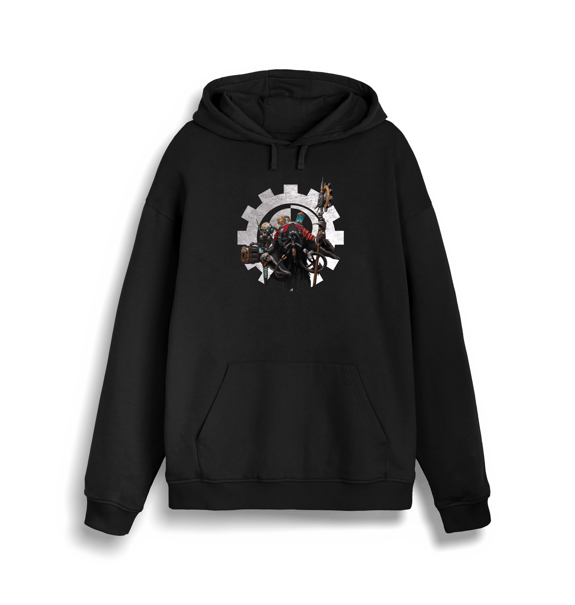 Black Printed Sweater Front