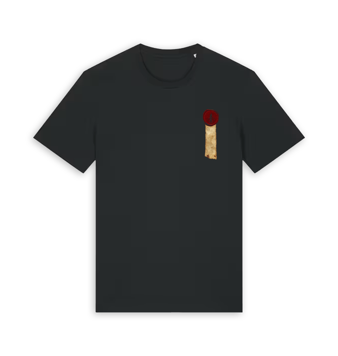 Black Printed T-shirt Front