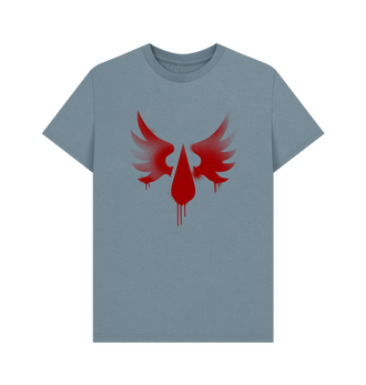 Stone Blue Blood Angels Graffiti Insignia T Shirt