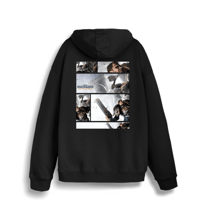 Black Printed Sweater Back