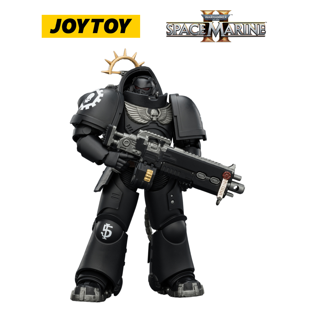 JOYTOY Warhammer 40,000: Space Marine 2 - Game Edition Iron Hands Heavy Intercessor with Heavy Bolt Rifle and Bolt Pistol (1/18 Scale)