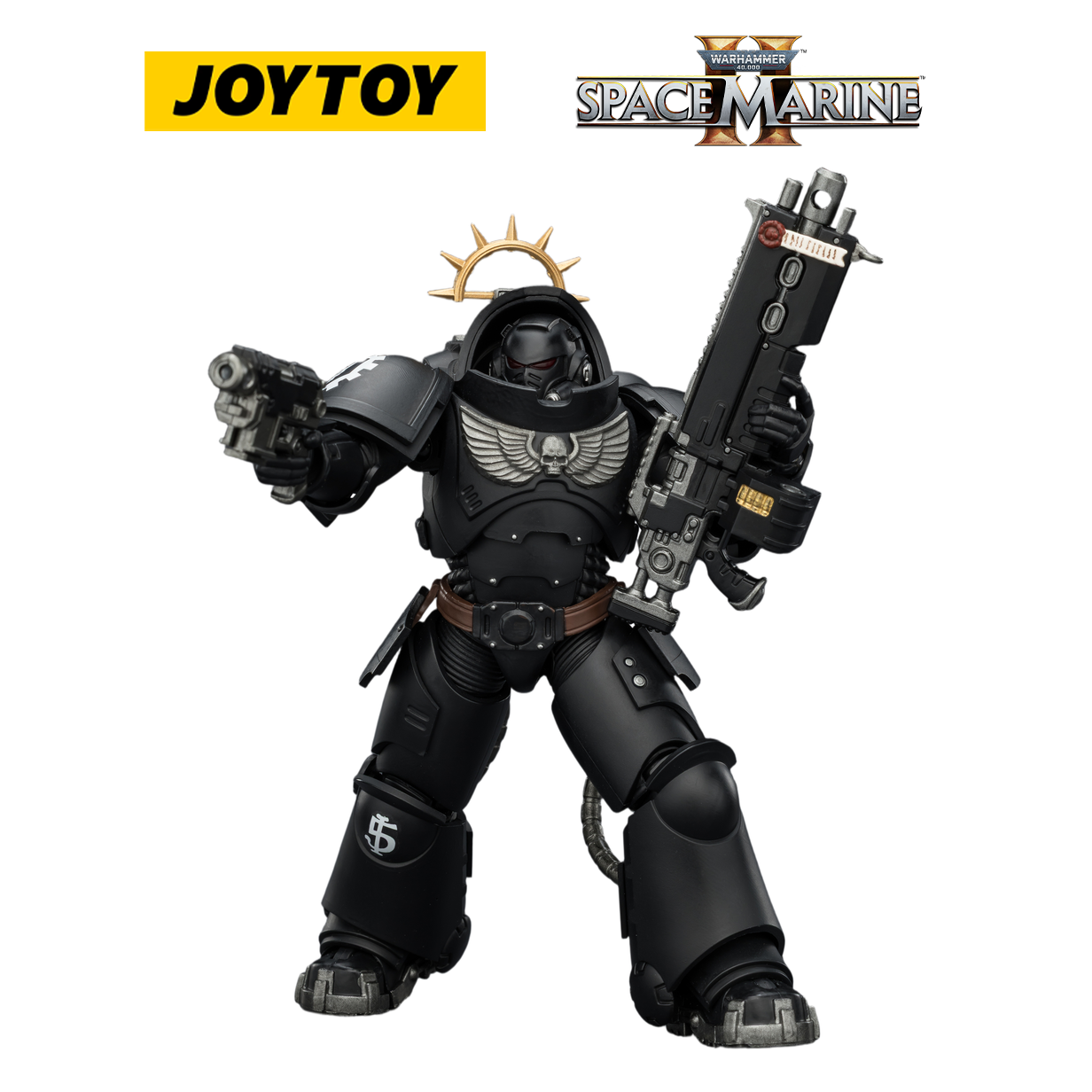 JOYTOY Warhammer 40,000: Space Marine 2 - Game Edition Iron Hands Heavy Intercessor with Heavy Bolt Rifle and Bolt Pistol (1/18 Scale)