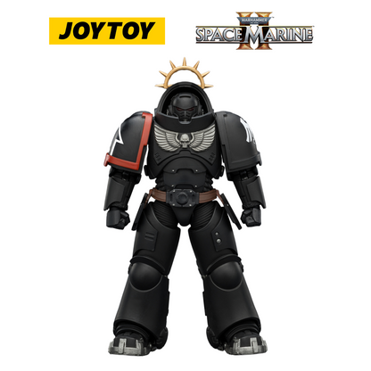 JOYTOY Warhammer 40,000: Space Marine 2 - Game Edition Raven Guard Heavy Intercessor with Heavy Bolt Rifle and Bolt Pistol (1/18 Scale)