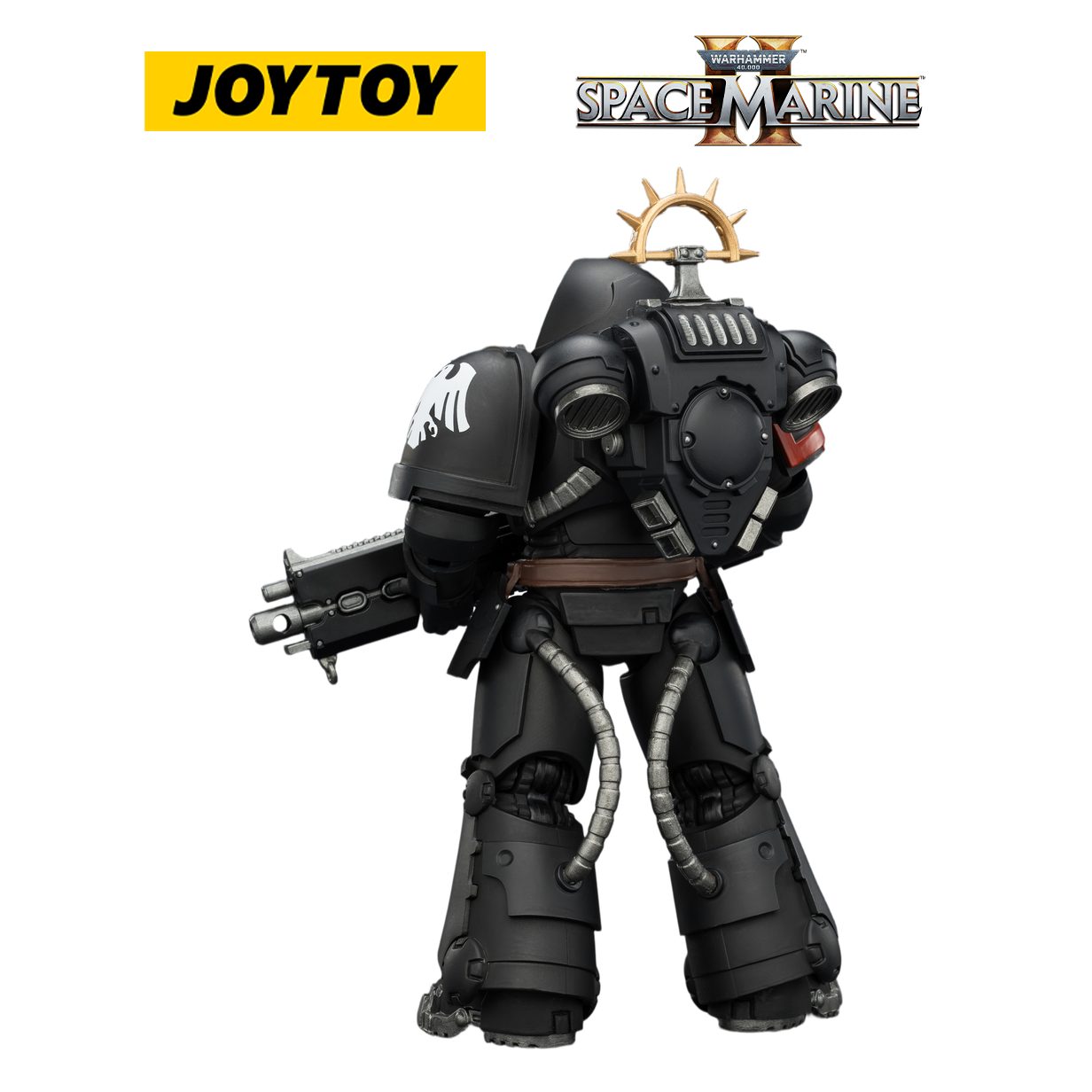 JOYTOY Warhammer 40,000: Space Marine 2 - Game Edition Raven Guard Heavy Intercessor with Heavy Bolt Rifle and Bolt Pistol (1/18 Scale)