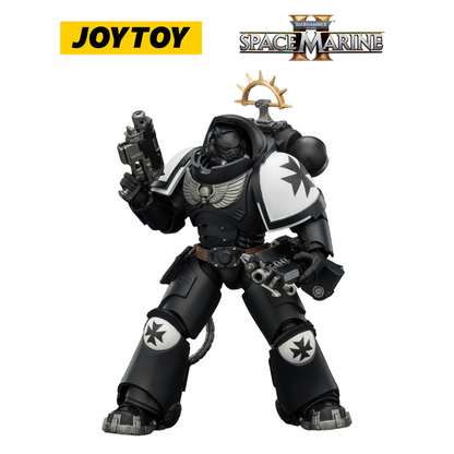 JOYTOY Warhammer 40,000: Space Marine 2 - Game Edition Black Templars Heavy Intercessor with Heavy Bolt Rifle and Bolt Pistol (1/18 Scale)
