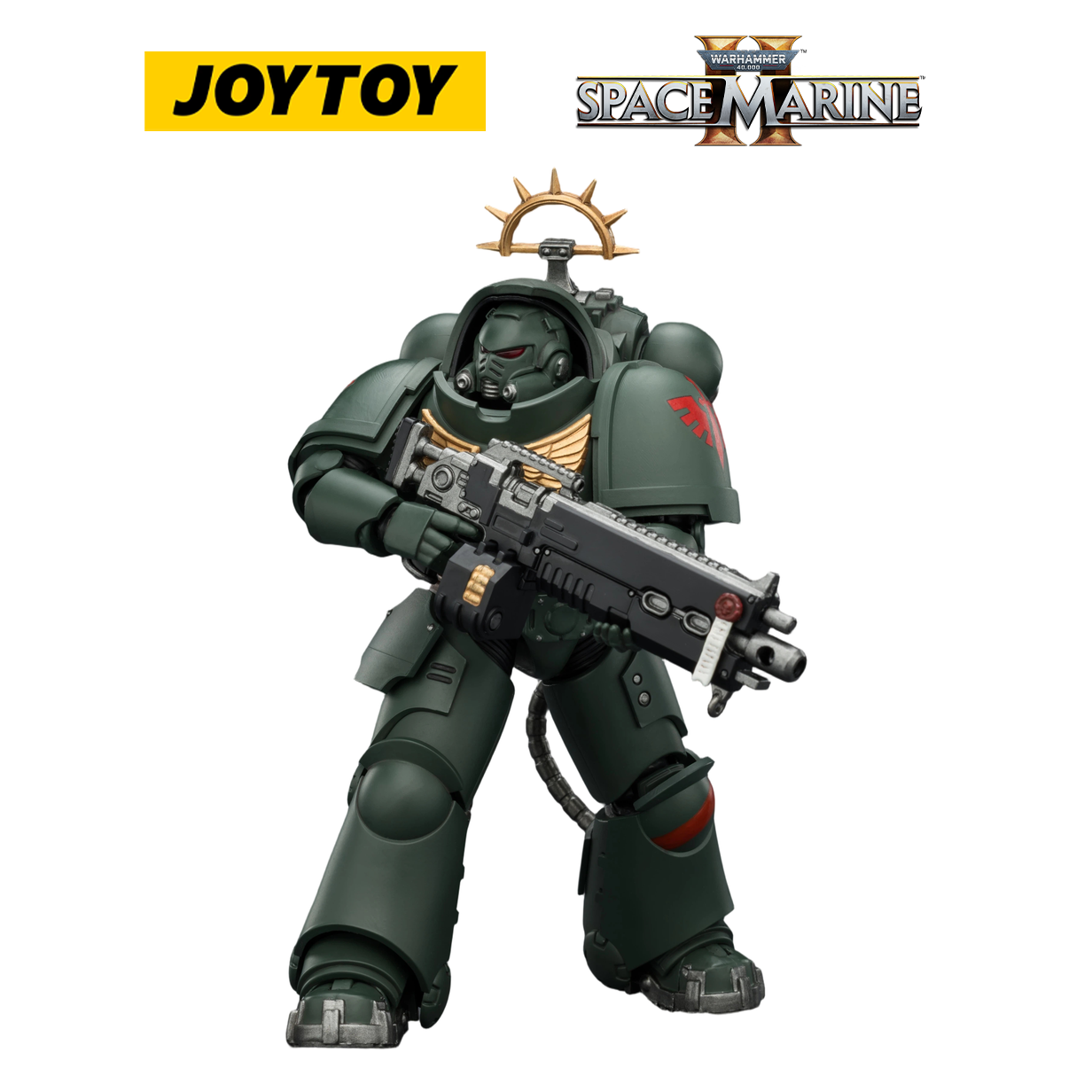 JOYTOY Warhammer 40,000: Space Marine 2 - Game Edition Dark Angels Heavy Intercessor with Heavy Bolt Rifle and Bolt Pistol (1/18 Scale)