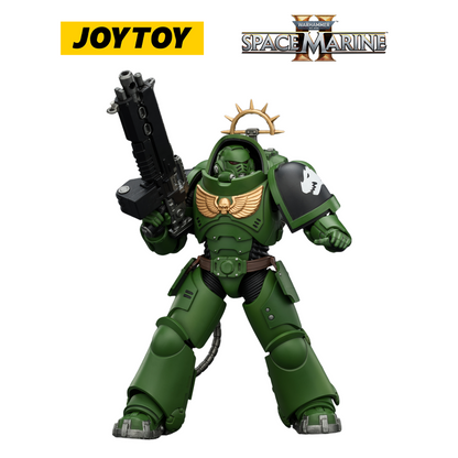 JOYTOY Warhammer 40,000: Space Marine 2 - Game Edition Salamanders Heavy Intercessor with Heavy Bolt Rifle and Bolt Pistol (1/18 Scale)