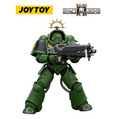 JOYTOY Warhammer 40,000: Space Marine 2 - Game Edition Salamanders Heavy Intercessor with Heavy Bolt Rifle and Bolt Pistol (1/18 Scale)