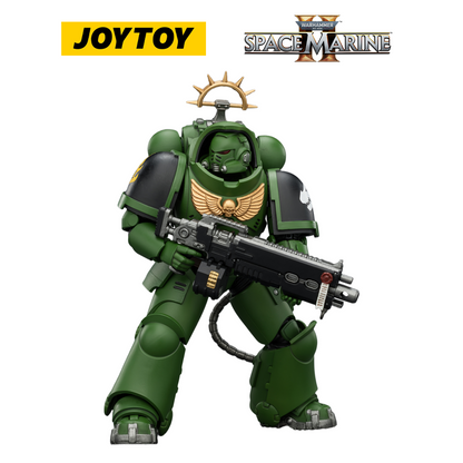 JOYTOY Warhammer 40,000: Space Marine 2 - Game Edition Salamanders Heavy Intercessor with Heavy Bolt Rifle and Bolt Pistol (1/18 Scale)
