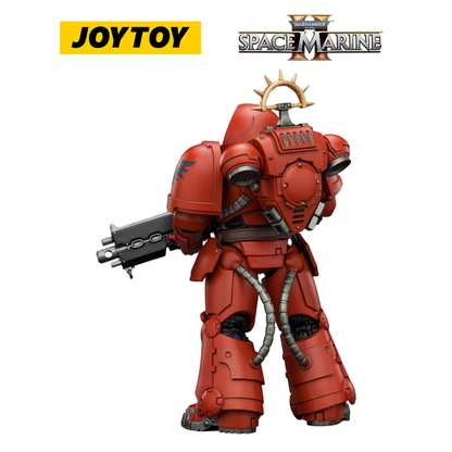 JOYTOY Warhammer 40,000: Space Marine 2 - Game Edition Blood Angels Heavy Intercessor with Heavy Bolt Rifle and Bolt Pistol (1/18 Scale)