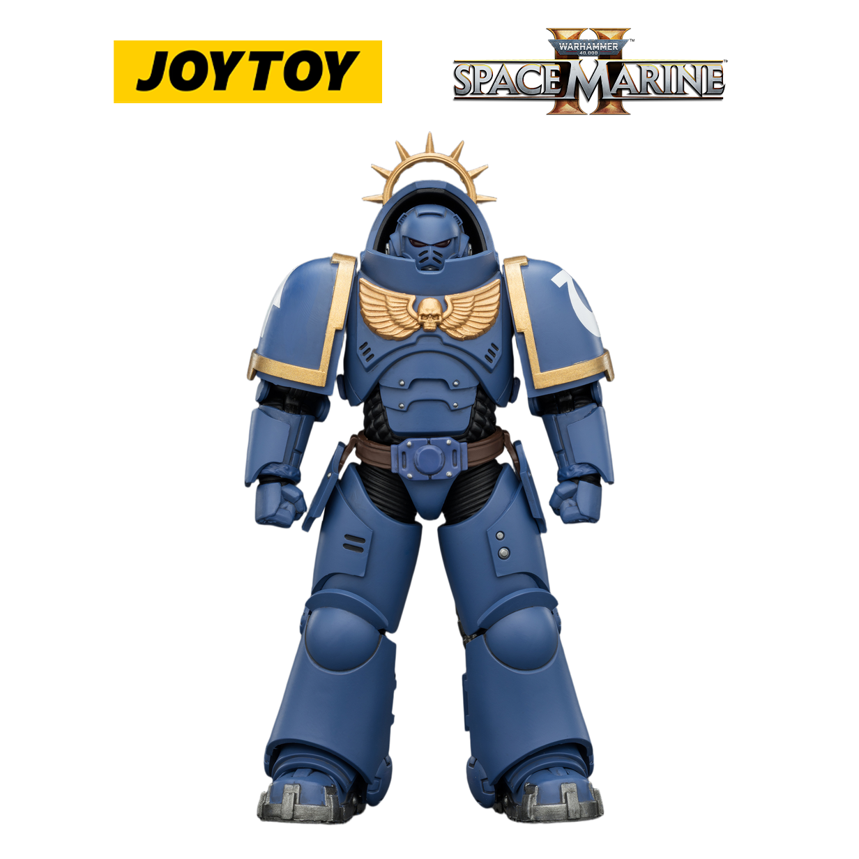 JOYTOY Warhammer 40,000: Space Marine 2 - Game Edition Ultramarines Heavy Intercessor with Heavy Bolt Rifle and Bolt Pistol (1/18 Scale)