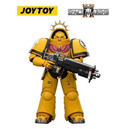 JOYTOY Warhammer 40,000: Space Marine 2 - Game Edition Imperial Fists Heavy Intercessor with Heavy Bolt Rifle and Bolt Pistol (1/18 Scale)