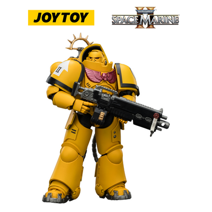 JOYTOY Warhammer 40,000: Space Marine 2 - Game Edition Imperial Fists Heavy Intercessor with Heavy Bolt Rifle and Bolt Pistol (1/18 Scale)