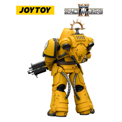 JOYTOY Warhammer 40,000: Space Marine 2 - Game Edition Imperial Fists Heavy Intercessor with Heavy Bolt Rifle and Bolt Pistol (1/18 Scale)