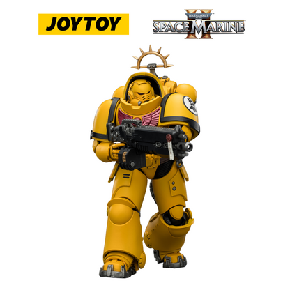 JOYTOY Warhammer 40,000: Space Marine 2 - Game Edition Imperial Fists Heavy Intercessor with Heavy Bolt Rifle and Bolt Pistol (1/18 Scale)