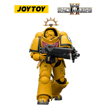 JOYTOY Warhammer 40,000: Space Marine 2 - Game Edition Imperial Fists Heavy Intercessor with Heavy Bolt Rifle and Bolt Pistol (1/18 Scale)