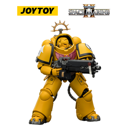 JOYTOY Warhammer 40,000: Space Marine 2 - Game Edition Imperial Fists Heavy Intercessor with Heavy Bolt Rifle and Bolt Pistol (1/18 Scale)