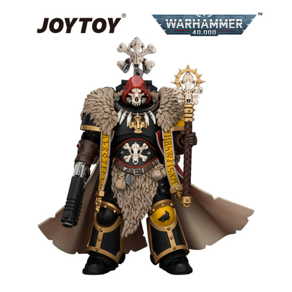 JOYTOY Warhammer 40,000 - Space Wolves, Wolf Priest with Absolvor Bolt Pistol and Crozius (1/18 Scale) Preorder