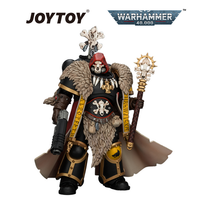JOYTOY Warhammer 40,000 - Space Wolves, Wolf Priest with Absolvor Bolt Pistol and Crozius (1/18 Scale) Preorder