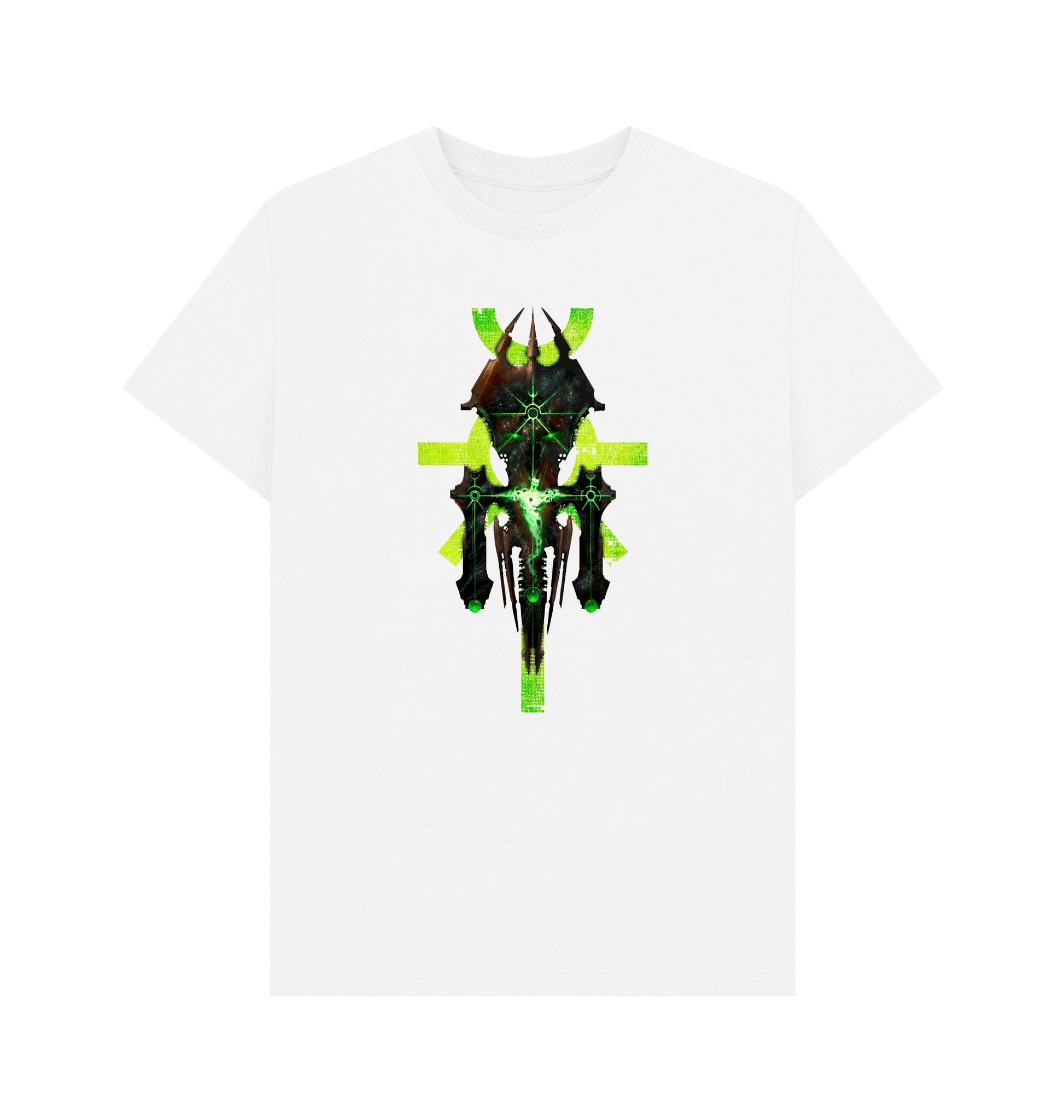 White Necrons Silent King Icon Design White T Shirt