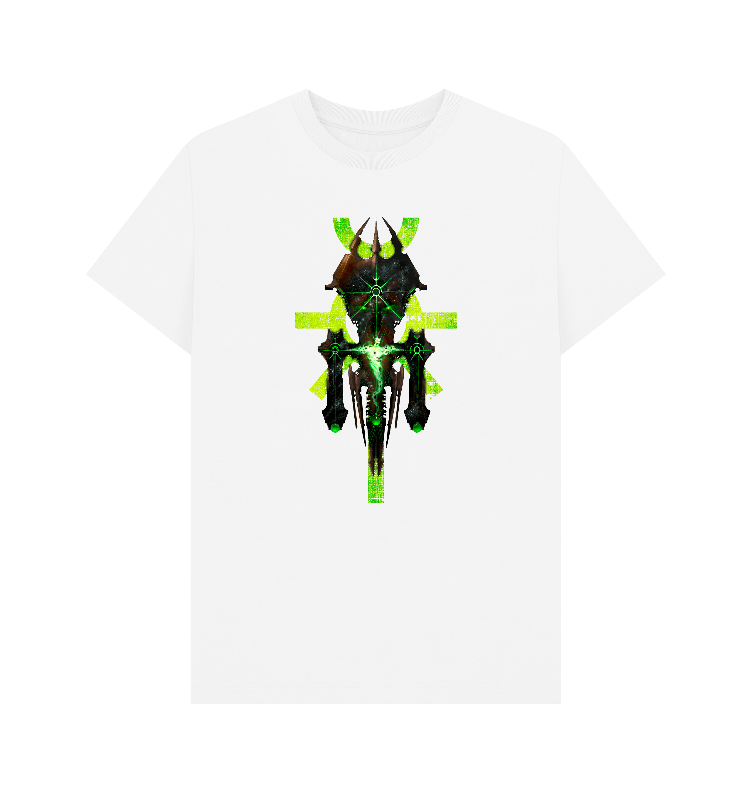 White Necrons Silent King Icon Design White T Shirt