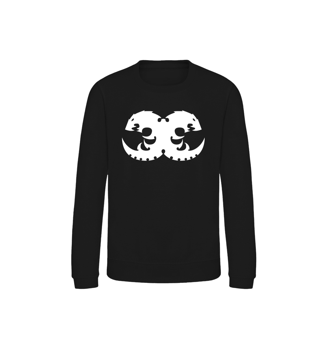Deep Black Printed Sweater