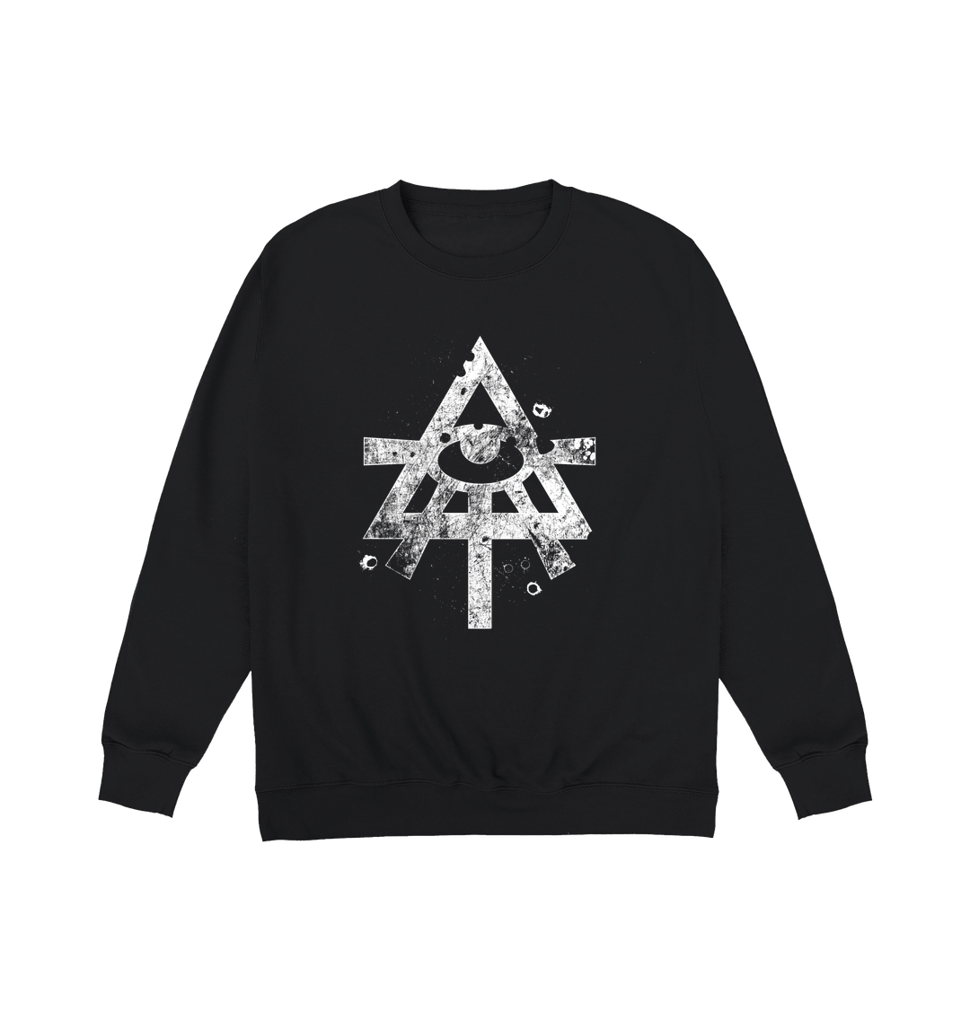 Deep Black Printed Sweater