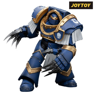 As Shown JoyToy Warhammer The Horus Heresy Action Figure - Ultramarines  Cataphractii Terminator Squad  Terminator with Lightning Claws (1/18 Scale)