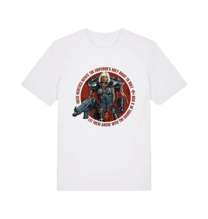 Adepta Sororitas Amalia Novena White T Shirt