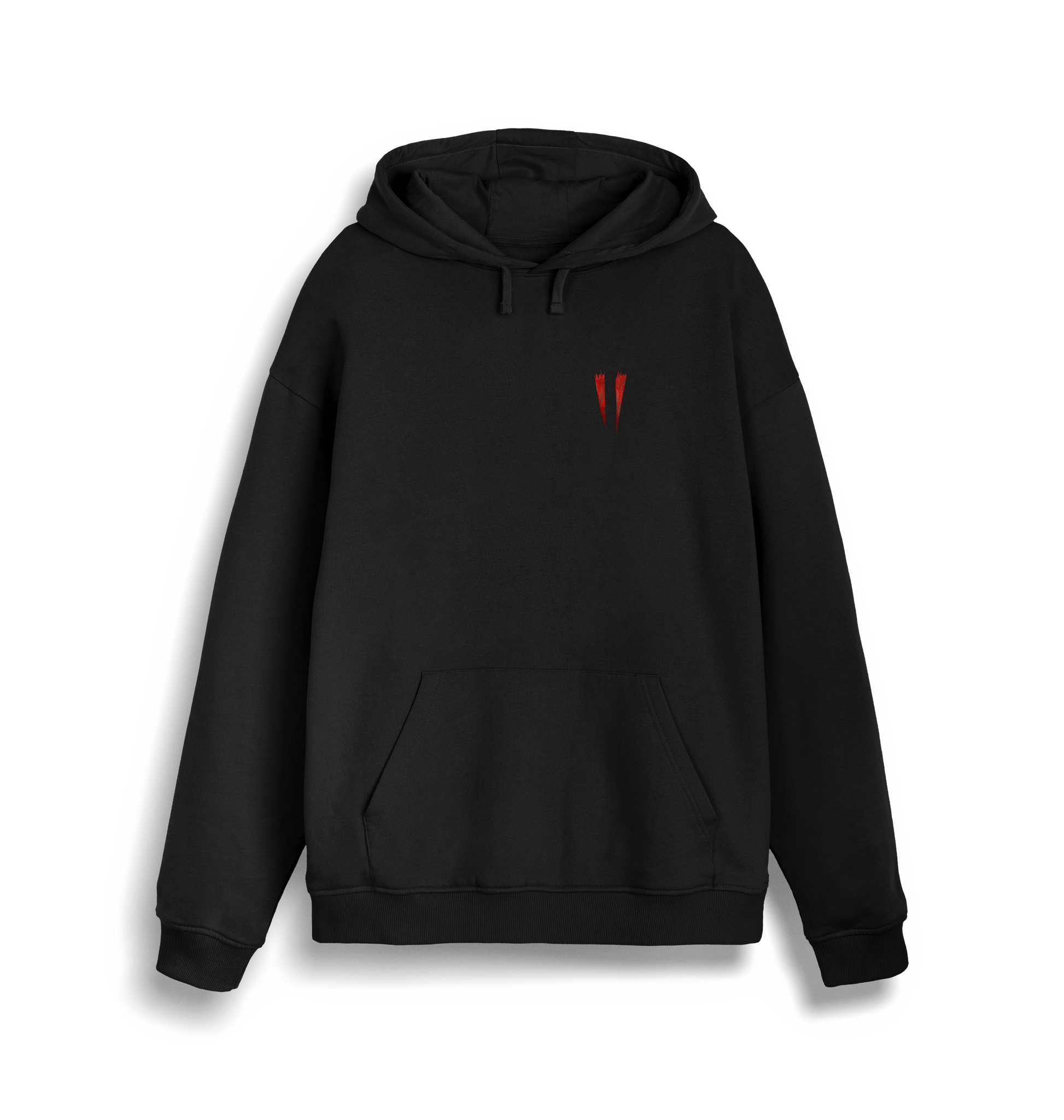 Black Printed Sweater Front