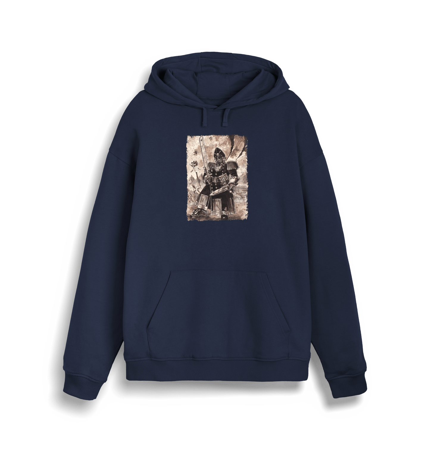 French Navy Printed Sweater Front