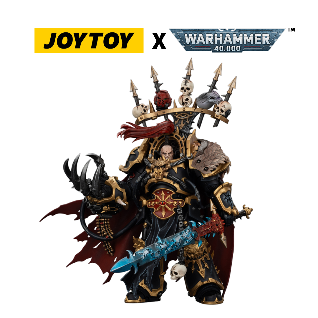 JoyToy Warhammer 40,000 Action Figure - Black Legion, Abaddon the Despoiler with Drach'nyen and the Talon of Horus (1/18 Scale) Preorder