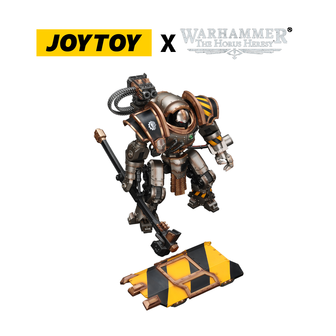 JoyToy Warhammer The Horus Heresy Action Figure - Iron Warriors, Iron Circle Domitar-Ferrum Class Battle-automata with Karceri Battle Shield and Graviton Crusher (1/18 Scale) Preorder