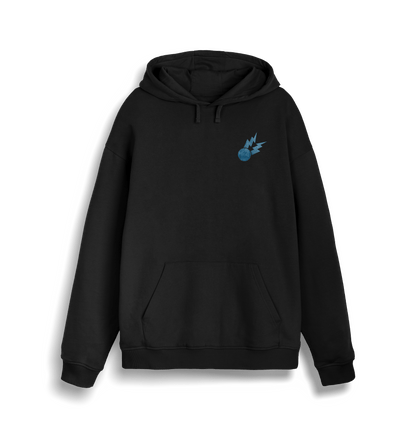 Black Printed Sweater Front