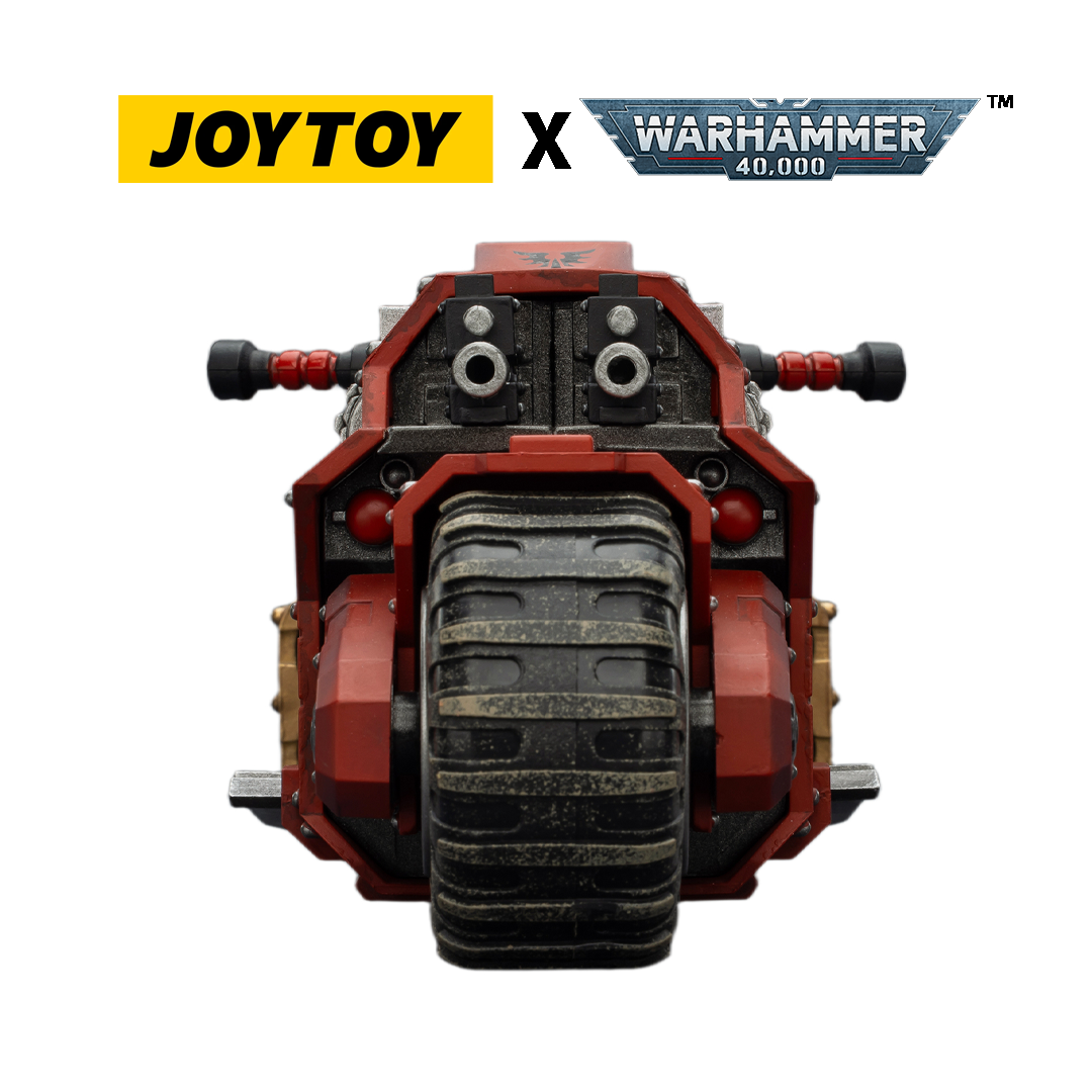 JOYTOY Warhammer 40,000 - Blood Angels, Raider-pattern Combat Bike with twin-linked bolt rifles (1/18 Scale) Preorder